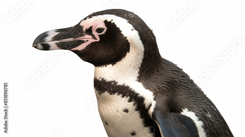 "Graceful Gaze: Close-Up of an African Penguin"