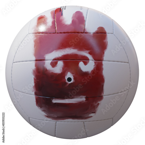 3d render wilson volleyball transparent background