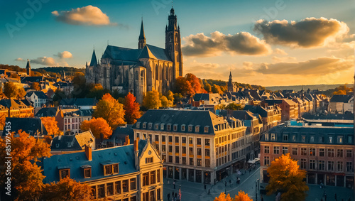 Beautiful town Mons Belgium