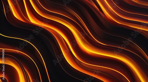 Wavy orange lines set vertically on a black backdrop