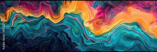 Colorful abstract background with streaks of wavy colors
