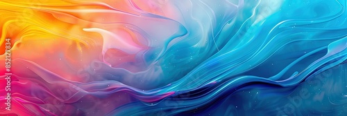Colorful abstract background with streaks of wavy colors