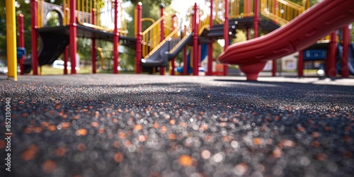 playground with poured-in-place rubber flooring