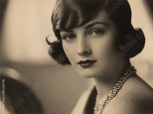 Vintage photo style 1920s movie actress Hollywood 