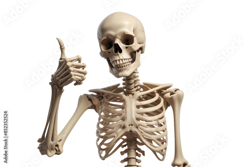 Human skeleton isolated on white