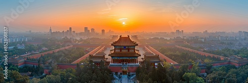 Beijing Skyline Sunset