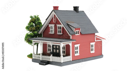 Mockup of a house on a transparent background