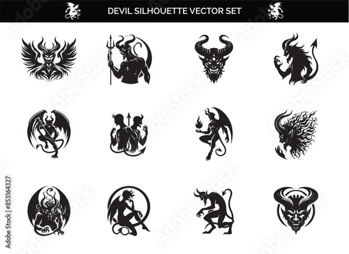 Devil Silhouette Vector Illustration