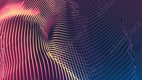 abstract lines background gradient in cyberpank style