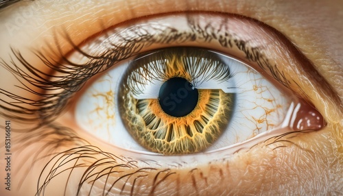 close up of a hazel human eyeball