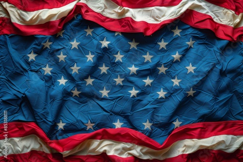 A Close-Up View of the American Flags Stars and Stripes