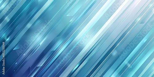 Abstract background with light blue stripes and gradient lines. Futuristic style. Aspect ratio 2:1