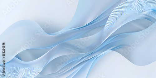 Abstract background with light blue stripes and gradient lines. Futuristic style. Aspect ratio 2:1