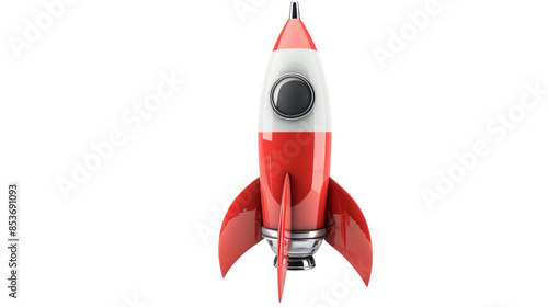 A missile rocket on white background