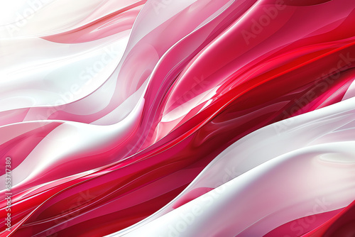 Neon red and white abstract playful design