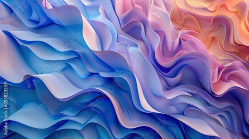 Gradient waves in vibrant warm hues