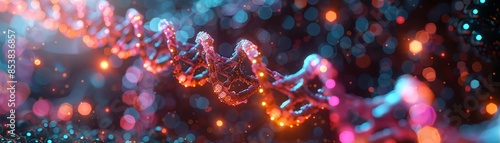 DNA helix emerging from a glowing fruit, futuristic healing chamber, neon accents, 3D rendering, scifi and innovative , high resolution DSLR