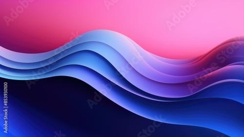 Abstract wavy pattern in vibrant pink and purple hues. Abstract artwork with colorful waves that appear to be flowing and swirling across the background. Dynamic background for modern design. AIG35.