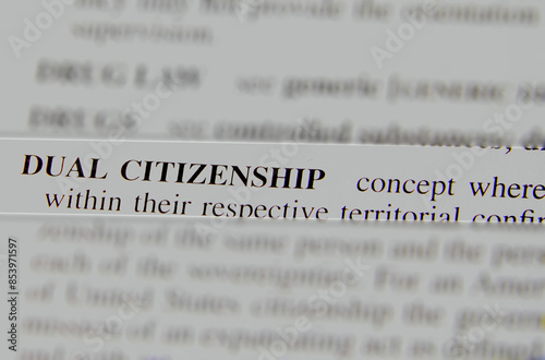 close up photo of the words dual citizenship