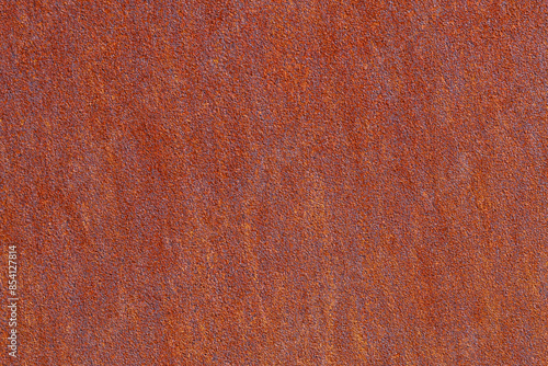 A red carpet with a pattern of brown and blue, Corten steel