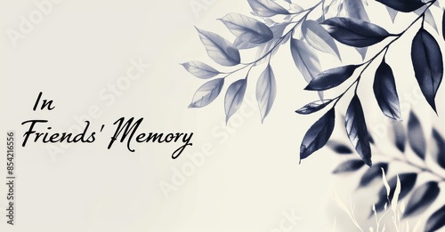 An outline of a nature flower on a loving memory background makes this a beautiful condolence card.