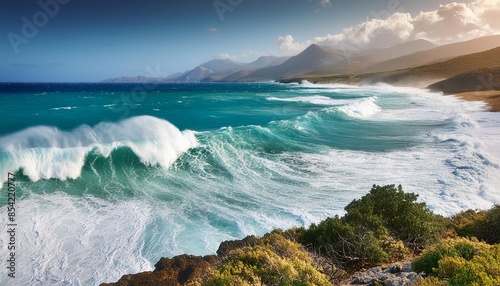 waves of the sea mirabellno bay crete