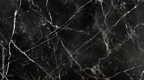 High Quality Black Marble Texture Wallpaper with Cracked Pattern