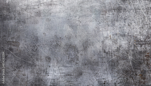 Grunge weathered, scratched gray metal texture background wallpaper. Rough Backdrop, abstract, tattered, worn out material, distressed, detailed composition