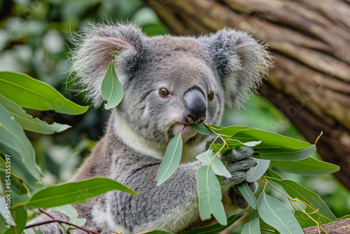 koala marsupial eating eucalyptus australia wildlife