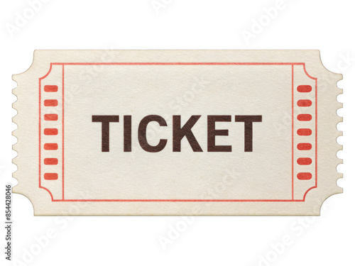 ticket isolated isolated on white. Png