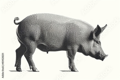 Pig pig wildlife cartoon.