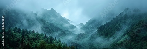 Misty Mountain Landscape