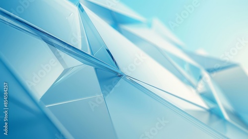 Abstract crystal background in blue colors with refracting of light and highlights on the facets. Design of albums, notebooks, banners, postcards, posters