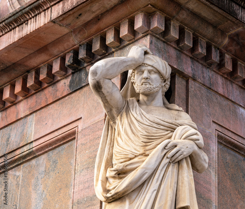 Alter Markt, Statue am Obelisk in Potsdam, Brandenburg, Deutschland