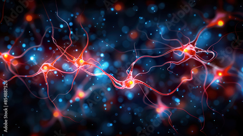 Illustration abnormal neural synaptic connection causing epilepsy