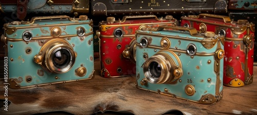 Vintage inspired polaroid cameras capture timeless memories in a classic and nostalgic style