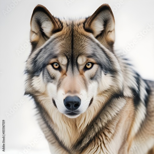 Wolf on plain background
