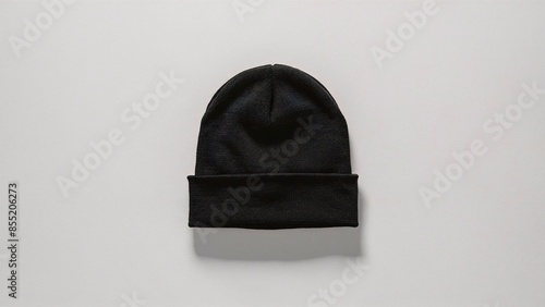 A plain black beanie hat, beanie hat mockup, beanie hat template, winter hat, hat, beanie, 