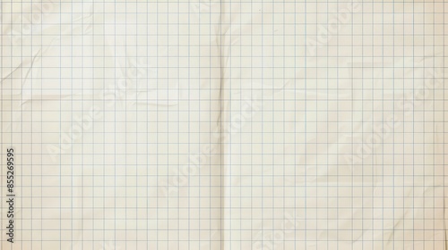 blank piece of graphing paper with visible folds and creases, indicating use or wear