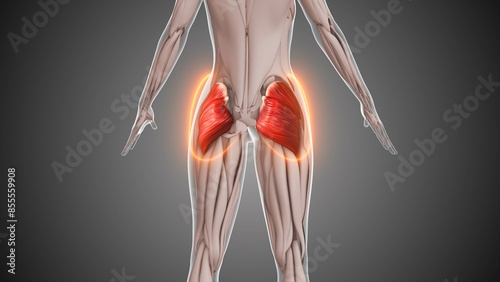 Animation of the gluteus muscles