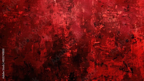 Red grunge background texture, red gradient background with dark red grungy pattern and texture, red texture on black, red abstract texture, red texture on the right side of the canvas