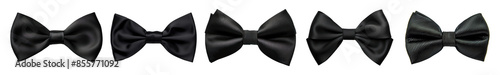 Black bow tie png cut out element set