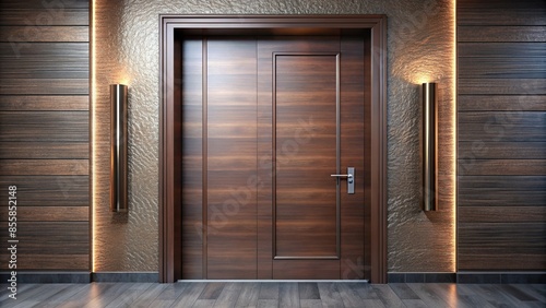 Rich brown Wenge color door with copper undertones, perfect for adding warmth and elegance to any space
