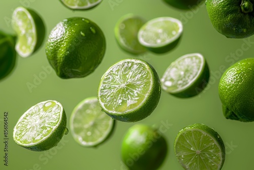 Fresh Limes in Motion