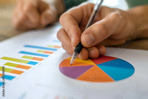 Financial data analysis concept, financial reports and financial statements, fundamental in business and investment, diversification and portfolio management