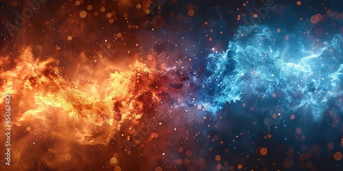 in this modern illustration you will find vs screens for sport games matches tournaments martial arts and fight battles a blue flame with sparks.stock illustration