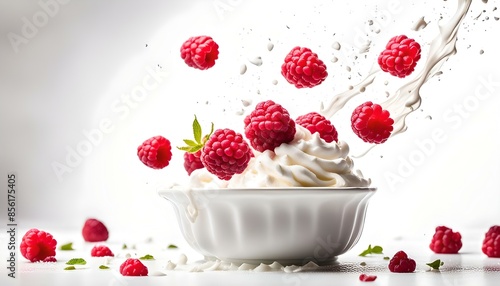 bol de framboises chantilly