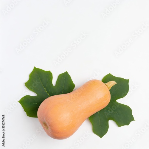 Butternut squash isolated on white background