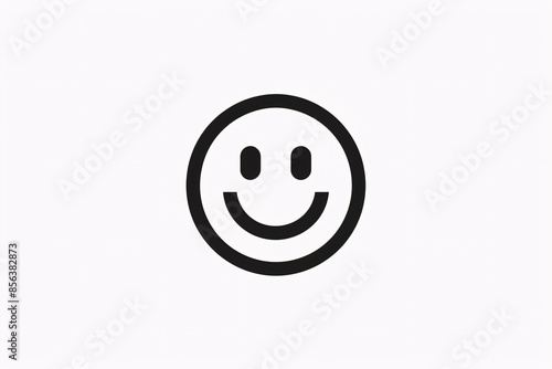 simple black smiley face icon on a white background with a clean and minimalist design