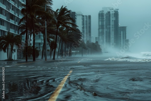 During hurricane Irma's passage through Fort Lauderdale, Florida, a tropical storm occurred.